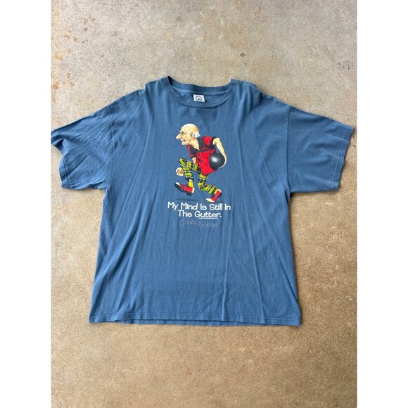 Vintage Delta Pro Weight XL Graphic T-Shirt "My Mind Is Still In The Gutter" Bow - Picture 1 of 5